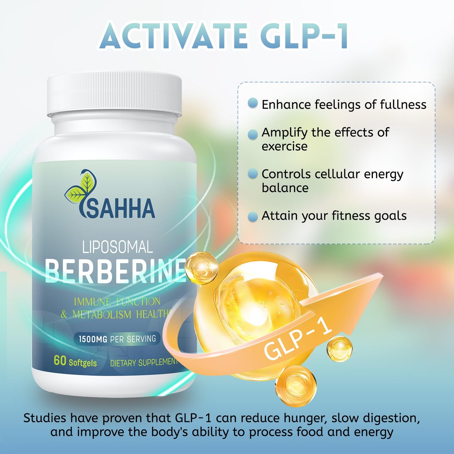 High bioavailability liposomal berberine capsules for immune support side view