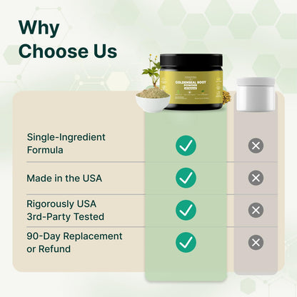 Authentic USA imported Vinatura goldenseal root supplement container highlighting zero sugar badge