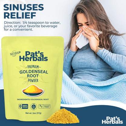Pat's Herbals natural dietary supplement bag for digestive and sinus support