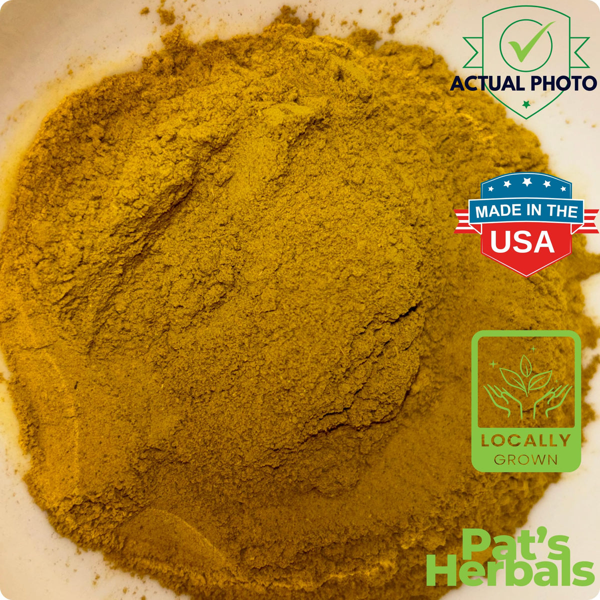 Authentic imported goldenseal root powder package displayed on a clean background