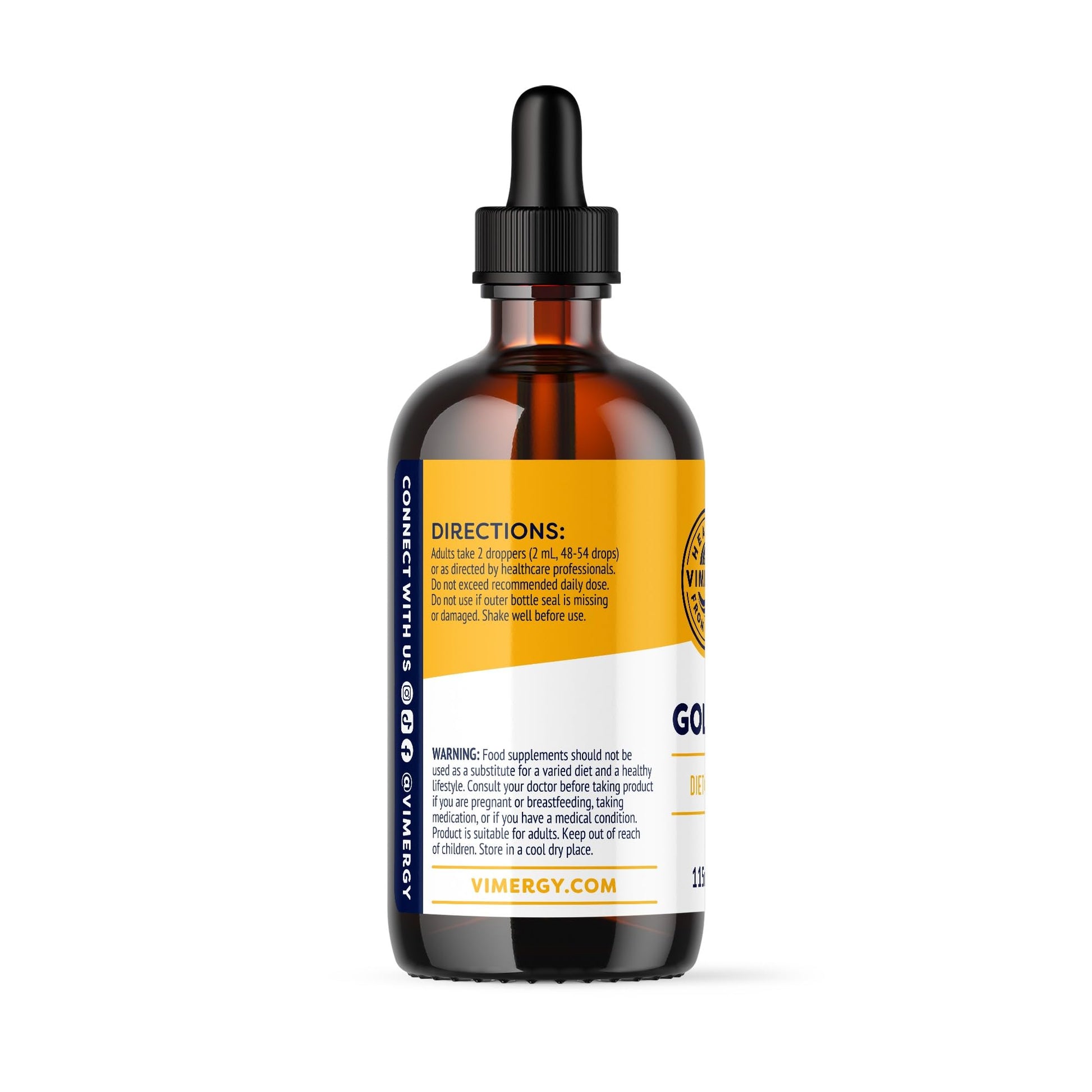 Imported Vimergy organic liquid goldenseal tincture premium health product presentation