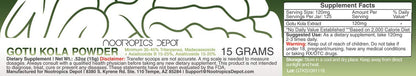 Nootropics Depot Gotu Kola dietary supplement powder bottle