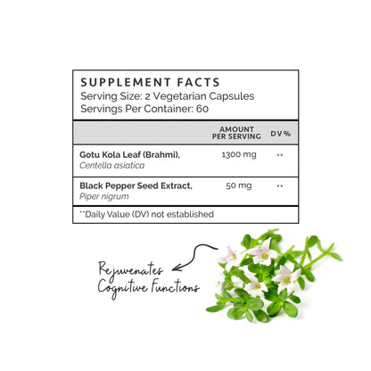 Arth Botanicals natural GMO free memory support 60 count supplement bottle packaging