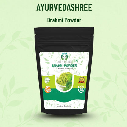 AYURVEDASHREE Centella Asiatica Brahmi Mandukaparni Powder nutritional label and ingredients list