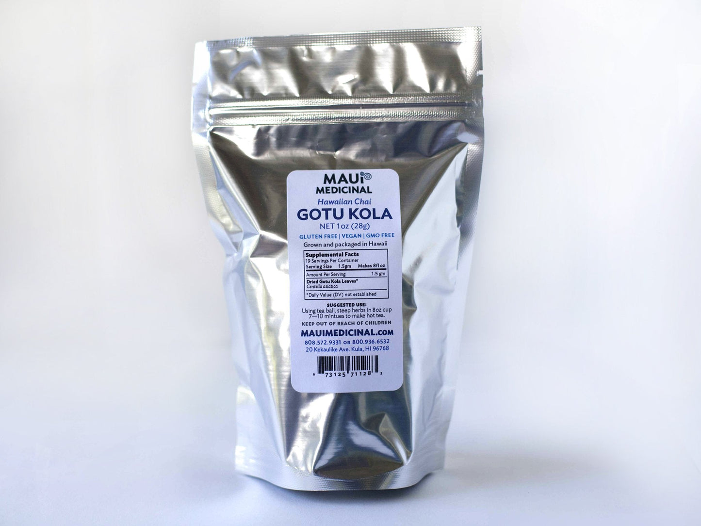 Brewed cup of organic Ayurvedic nootropic herbal tea