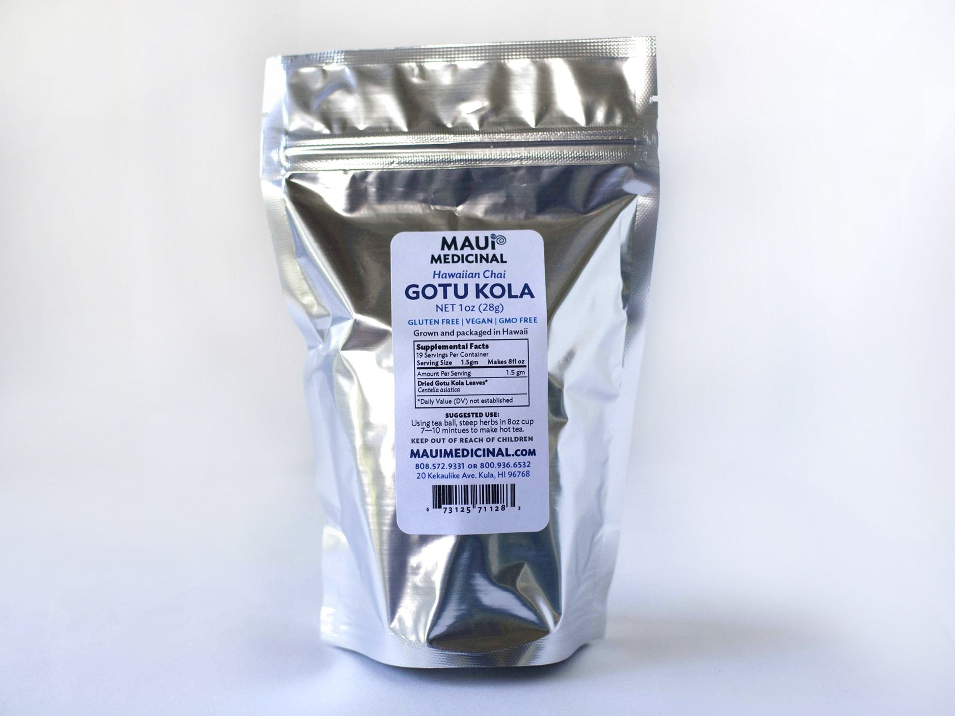 Brewed cup of organic Ayurvedic nootropic herbal tea