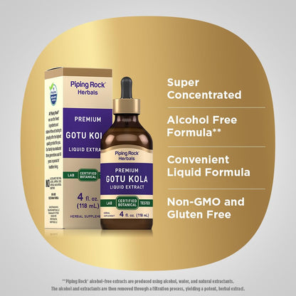 Authentic USA imported Piping Rock Gotu Kola premium herbal supplement packaging details