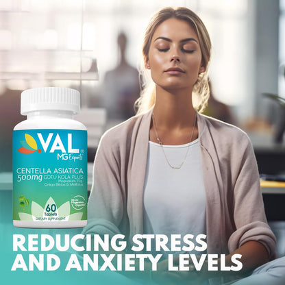 VAL Gotu Kola and Magnesium Citrate sixty tablets packaging details and instructions