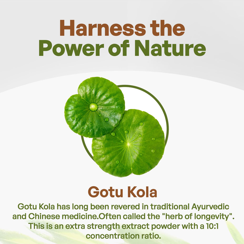 Go Nutra Gotu Kola non-GMO vegan herbal supplement nutritional facts panel