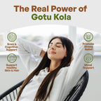 Go Nutra Ayurvedic Brahmi powder fine texture illustration on black packaging