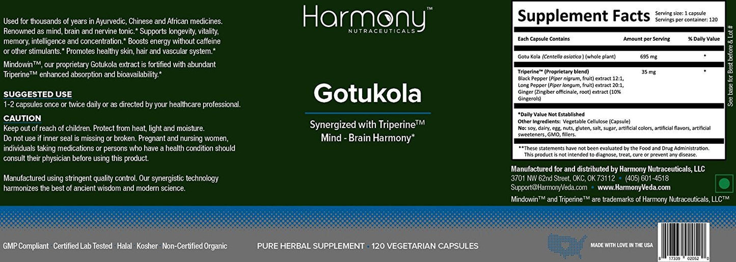 Premium organic mind and brain nervine tonic capsules for memory support and cognitive enhancement.