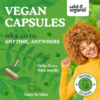 USA imported Wild and Organic focus and memory support veggie capsules packaging