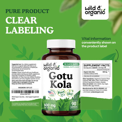 Authentic Wild and Organic clean formula dietary supplement for mental clarity