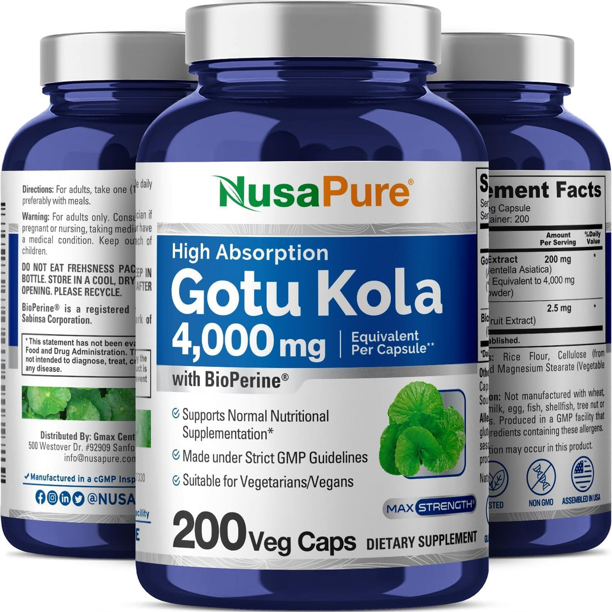 Premium herbal extract bottle with BioPerine absorption shield