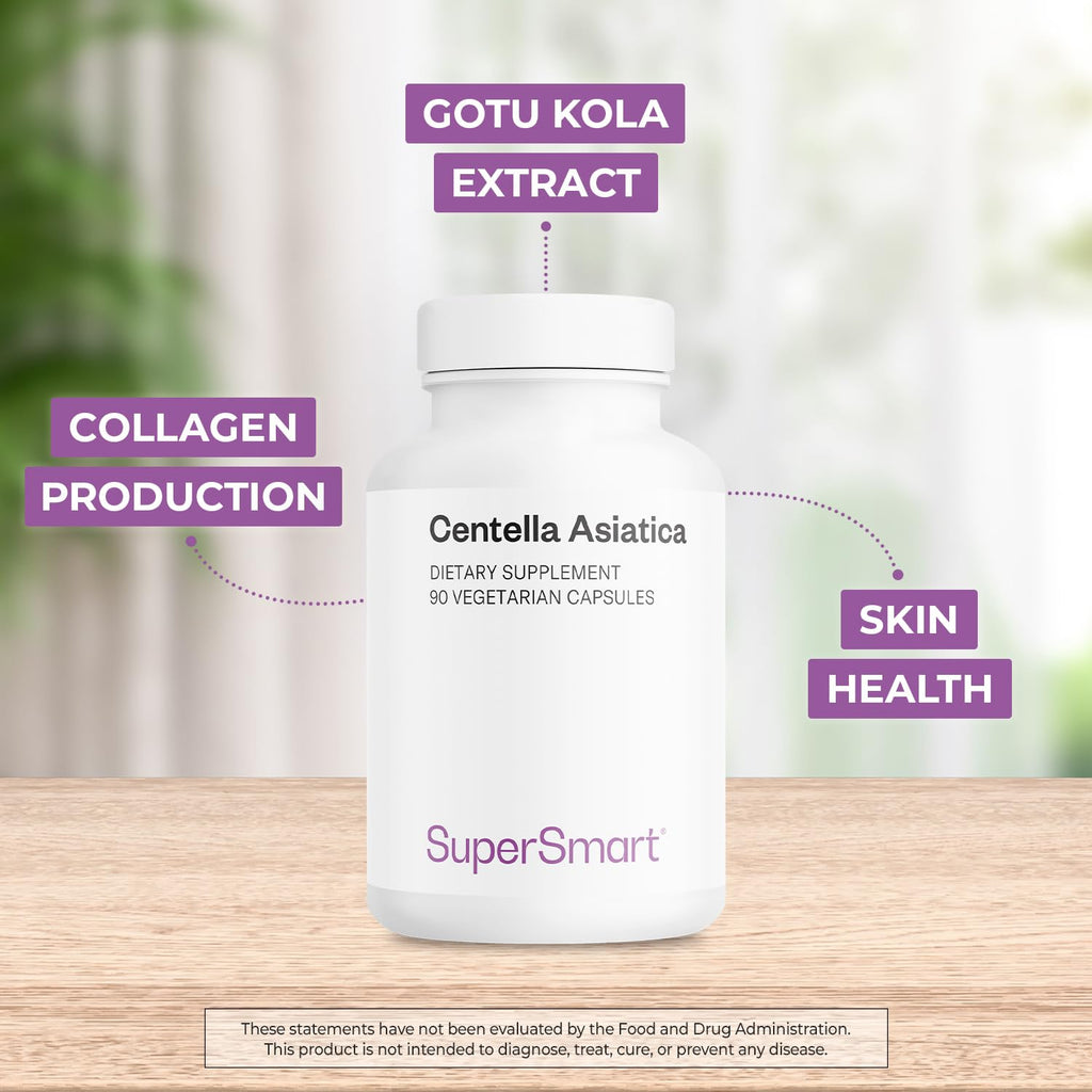 Supersmart Centella Asiatica standardized herbal capsules container side view