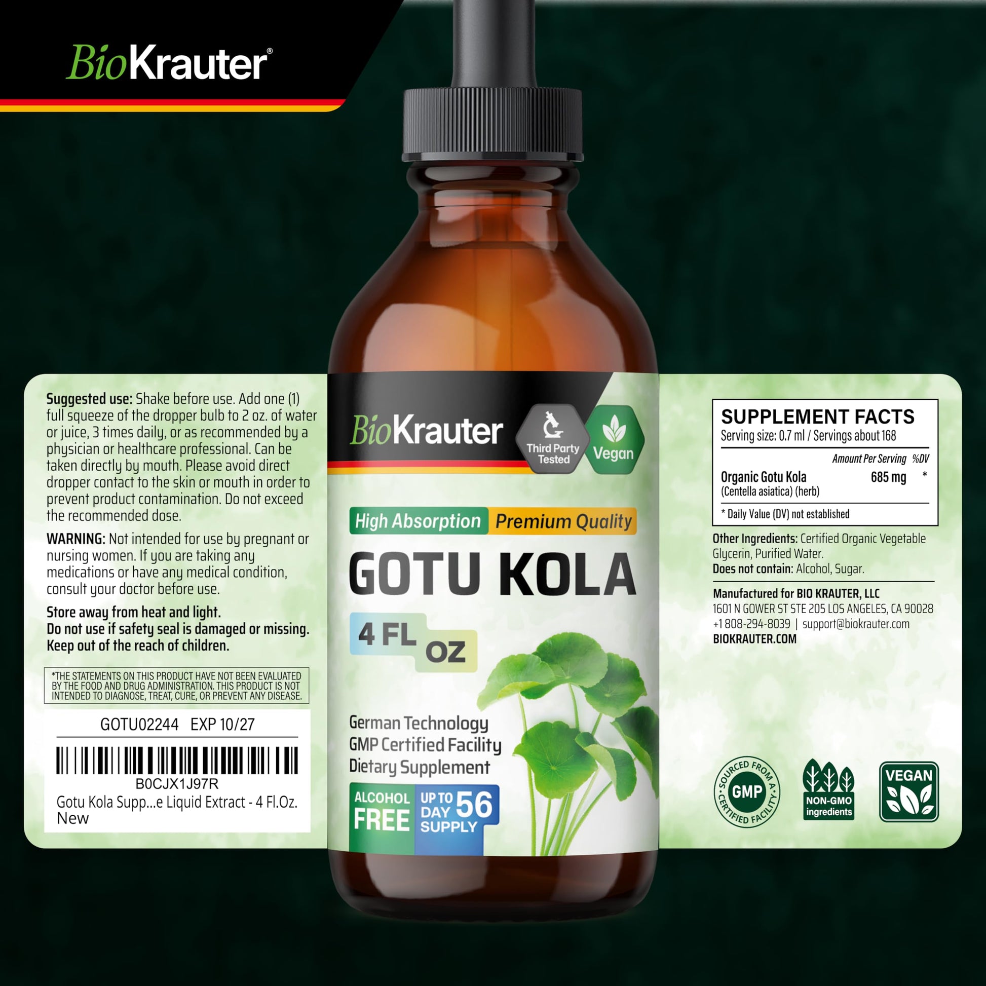 Dietary supplement bottle for brain and mood focus