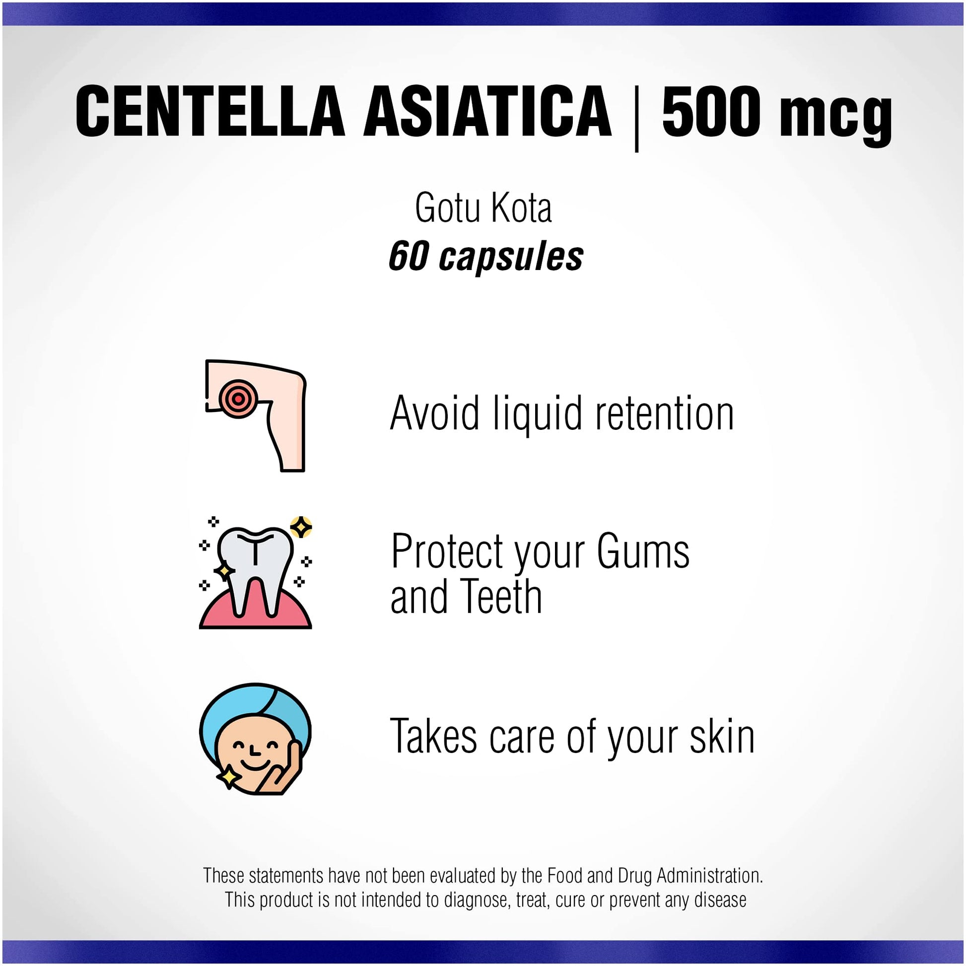 Authentic USA imported Natural Systems Gotu Kola 60 capsules for skin elasticity
