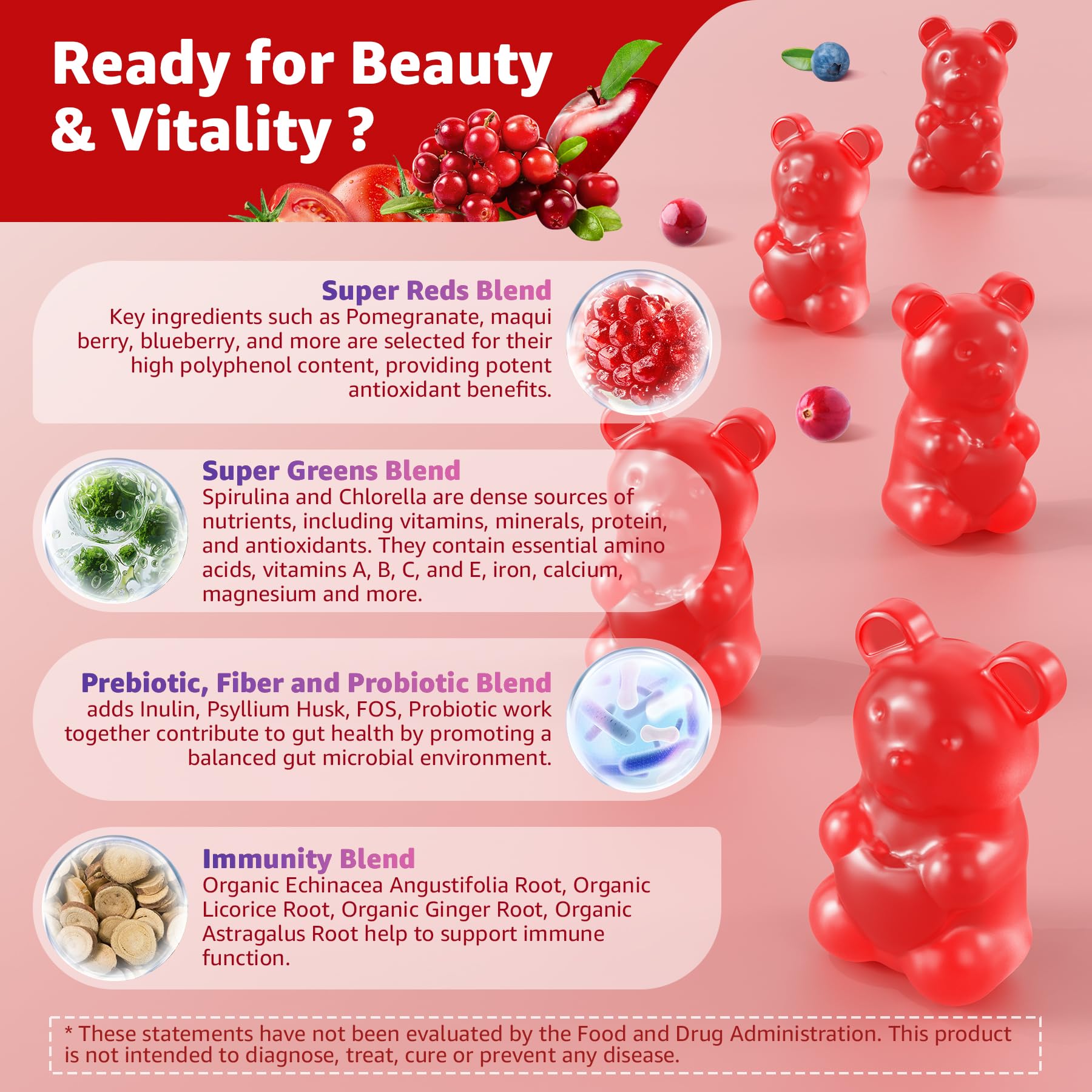 Nextdia antioxidant gummies for immunity and energy