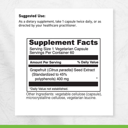 Top view of DaVinci Laboratories Grapefruit Seed Extract bottle