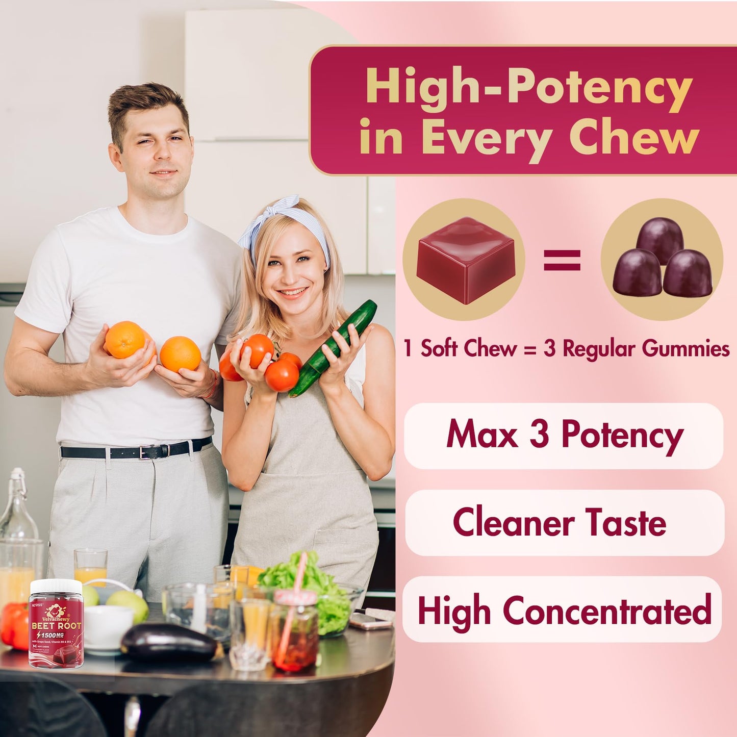 Neviss Beet Heart Chews organic ingredient details