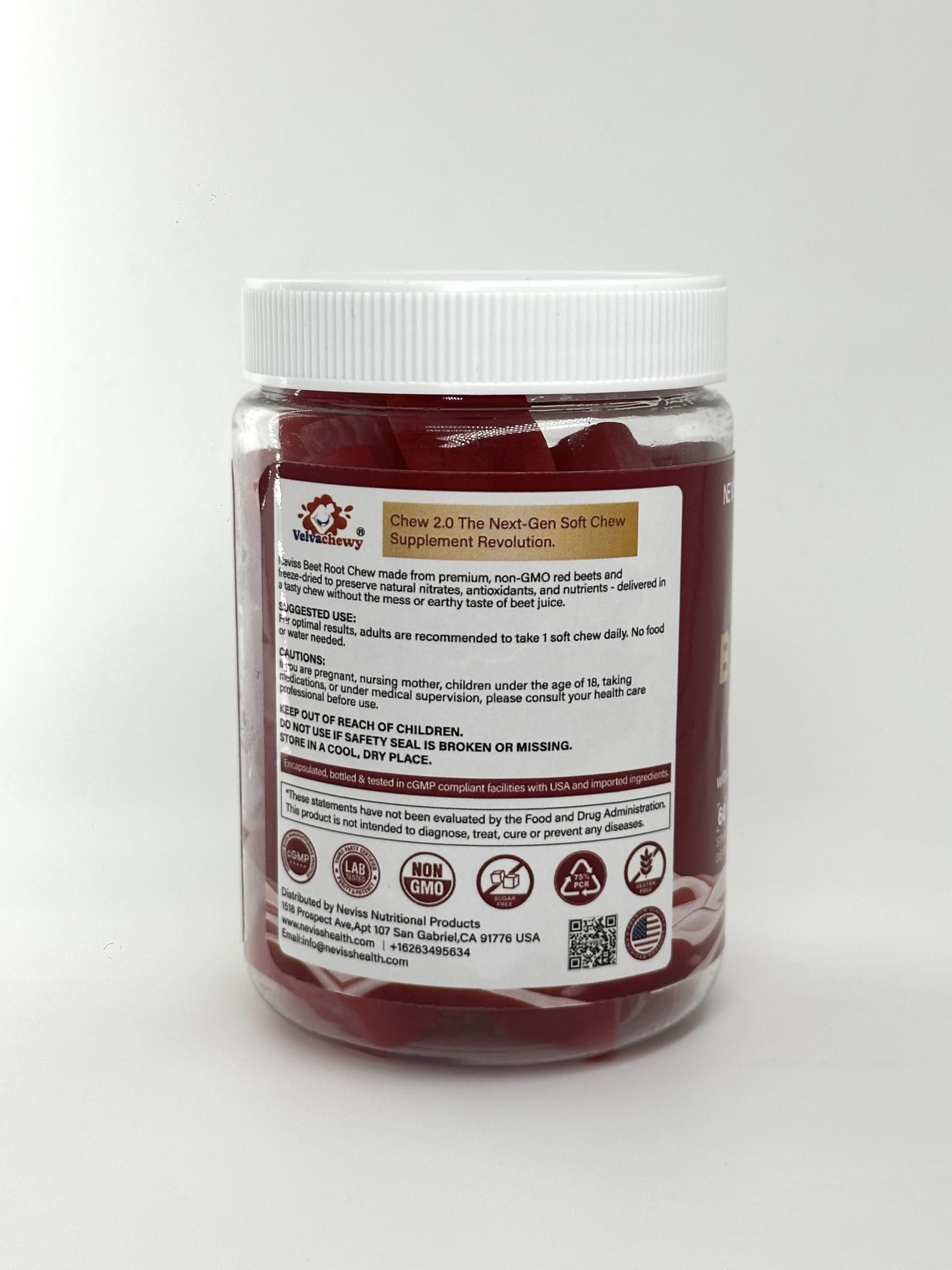 Detailed view of the 1500mg beet root supplement seal
