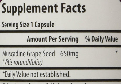 Fresh Health Nutritions Muscadine Grape Seed extract antioxidant supplement