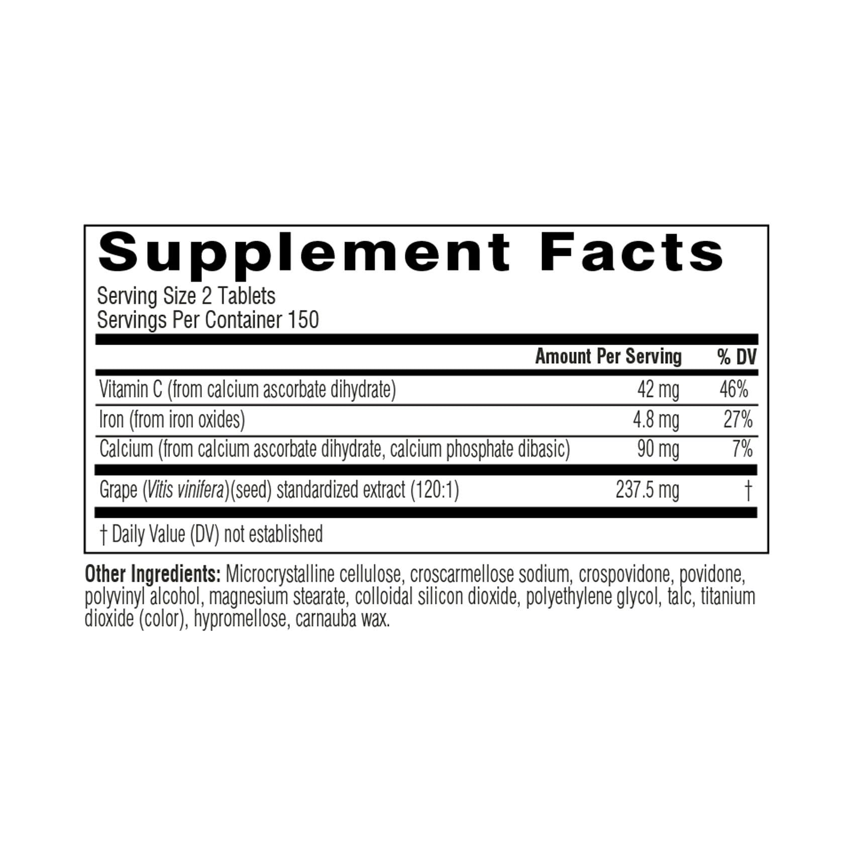 Three hundred count bottle of Swisse Grape Seed antioxidant formula