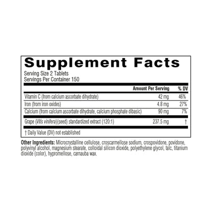 Three hundred count bottle of Swisse Grape Seed antioxidant formula
