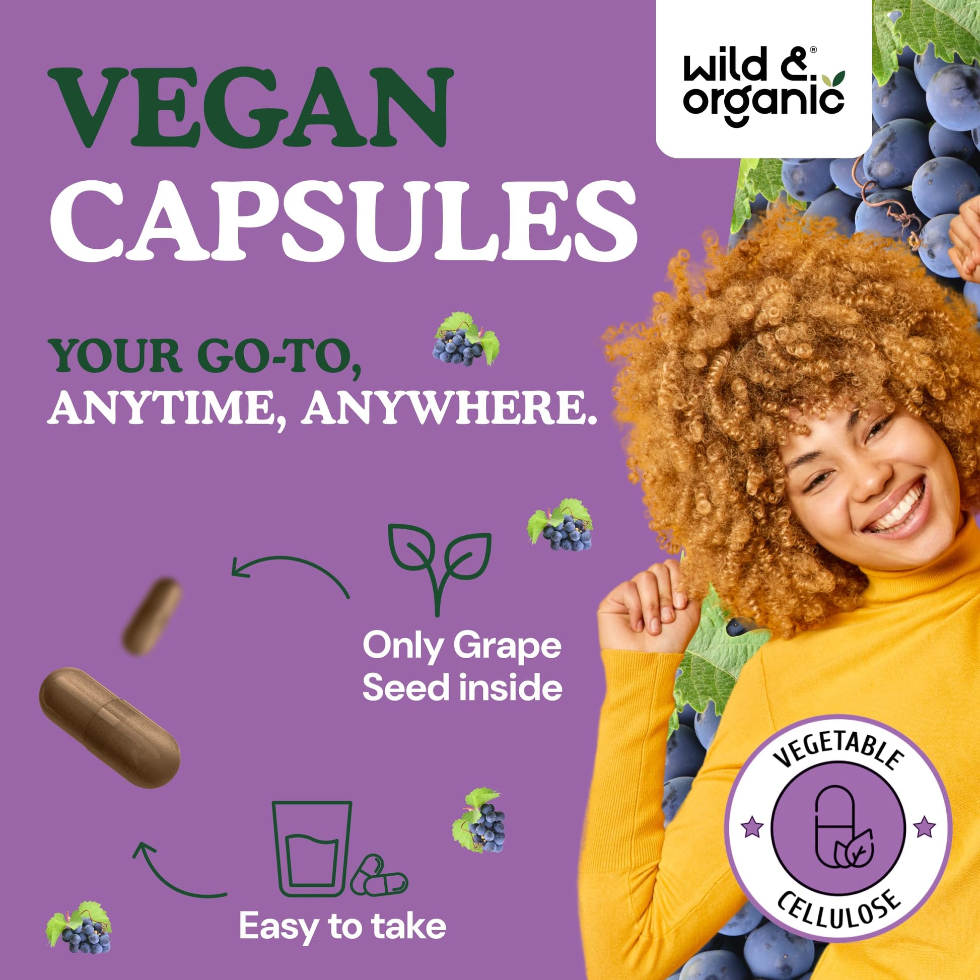 Wild and Organic Grape Seed Extract antioxidant support branding