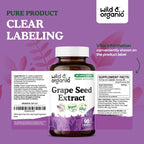 Wild and Organic Grape Seed Extract supplement facts panel