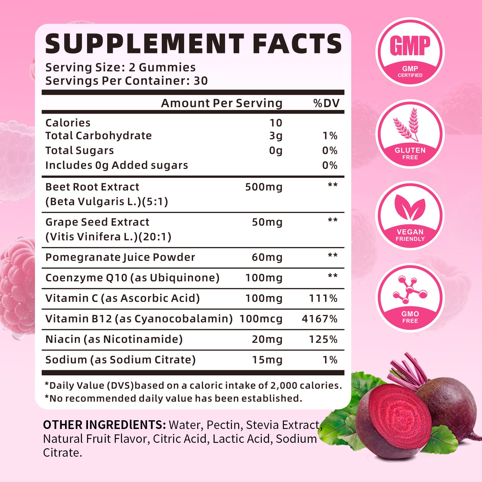 Xiaan beetroot and grape seed extract supplement bottle