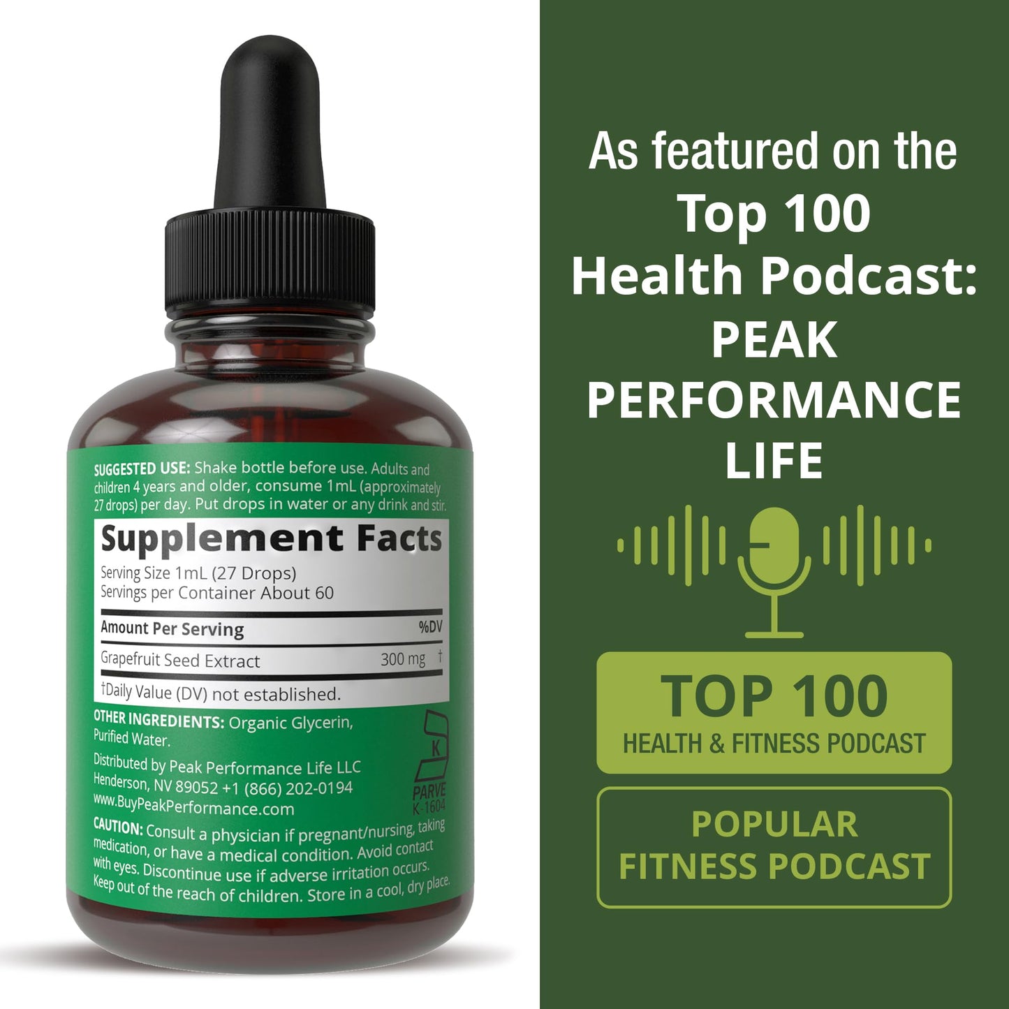 Peak Performance USA imported supplement packaging