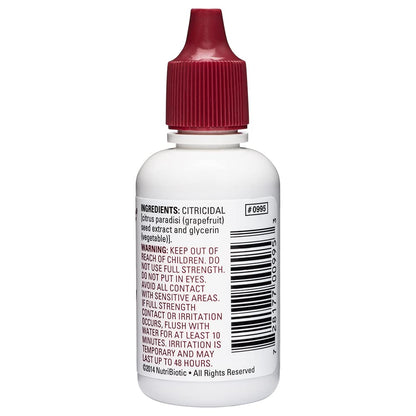 NutriBiotic Maximum Grapefruit Seed Extract packaging details