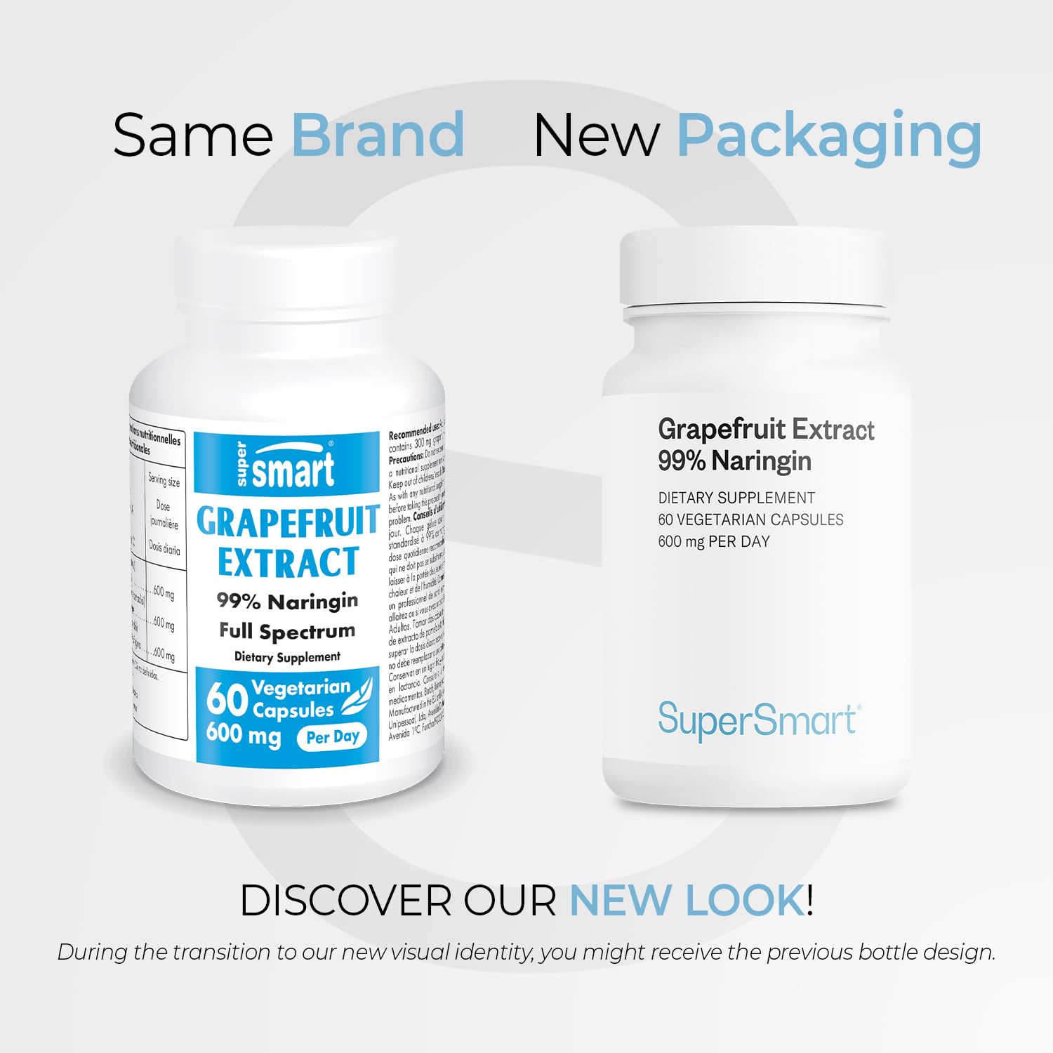 Supersmart Grapefruit Extract 99 percent naringin supplement bottle