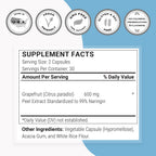 Supersmart Grapefruit Extract supplement facts label details