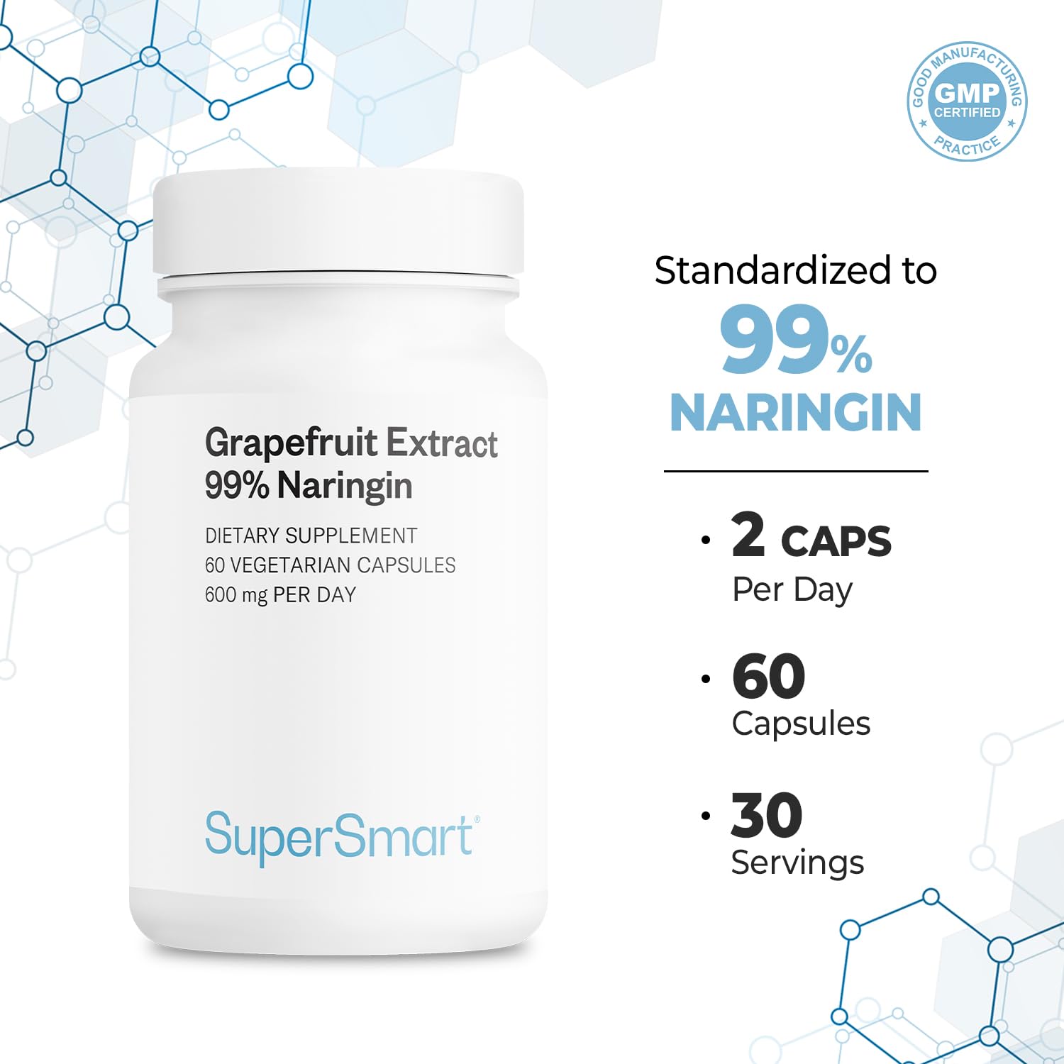 High potency grapefruit extract 600mg dietary supplement