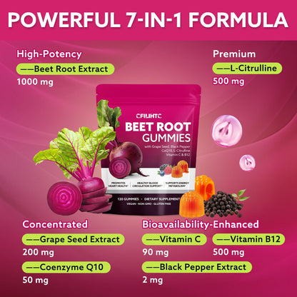 Nutritional information panel for iMATCHME beetroot supplement
