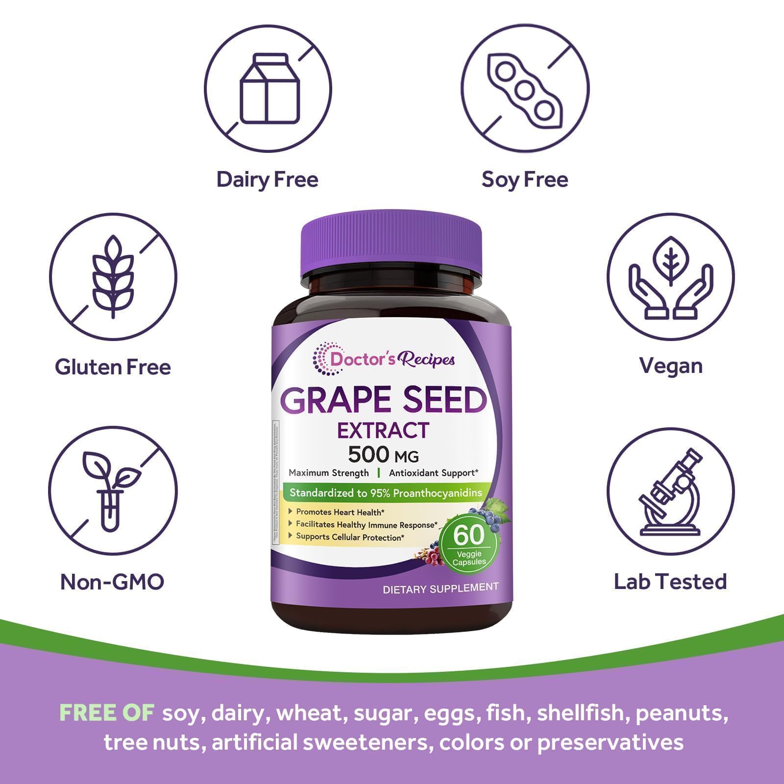 Doctor's Recipes antioxidant supplement packaging details