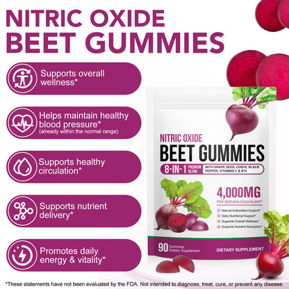 Echteyun 4000mg beetroot supplement label details