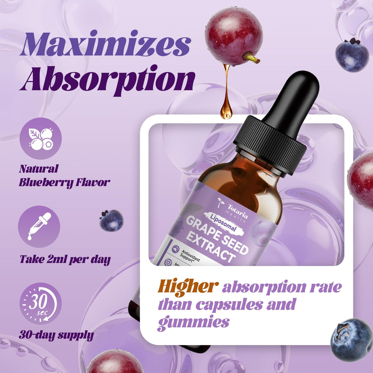 Totaria vegan antioxidant liquid drops product display