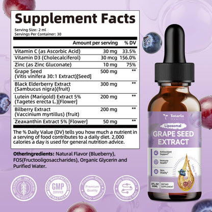 Totaria dietary supplement bottle with dropper isolated