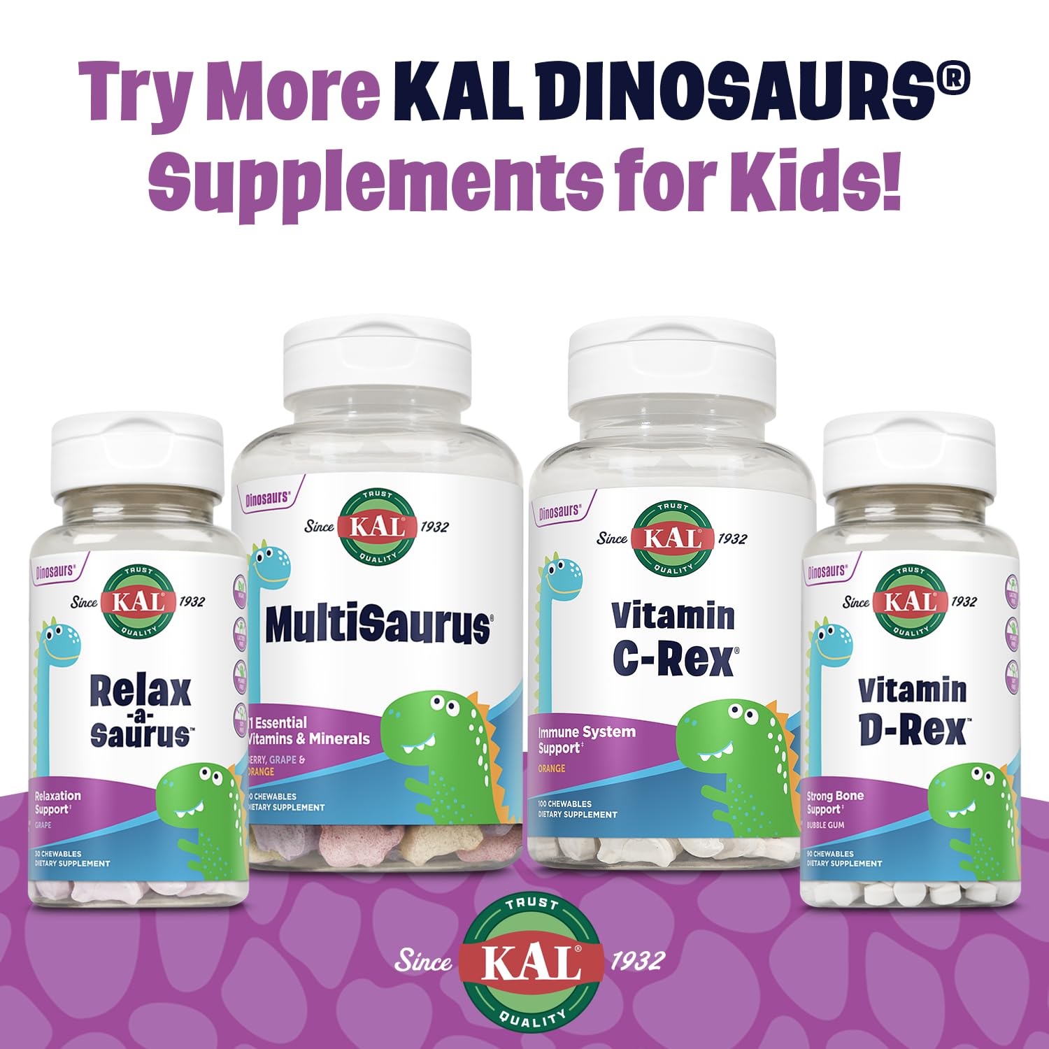 Authentic imported USA children health supplement on white background