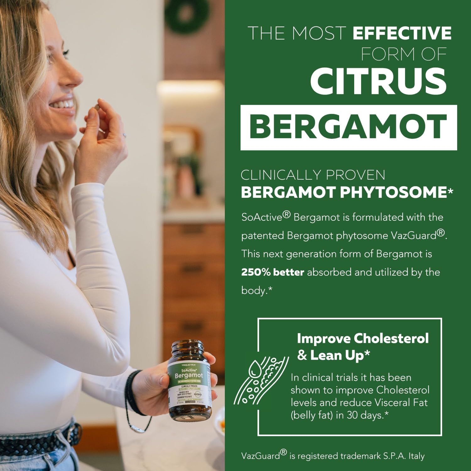 Triquetra SoActive Bergamot supplement bottle label details