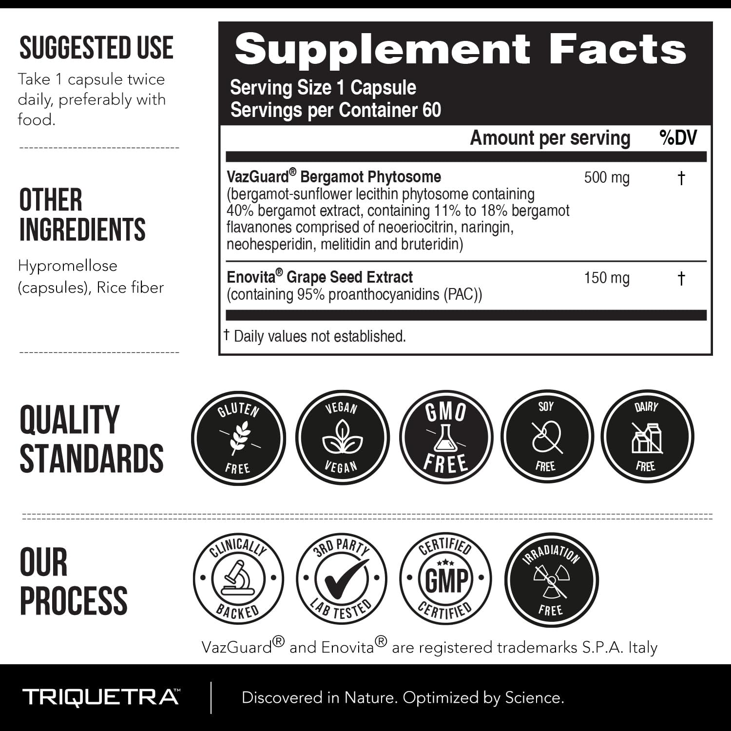 Triquetra Health citrus bergamot 60 capsules bottle