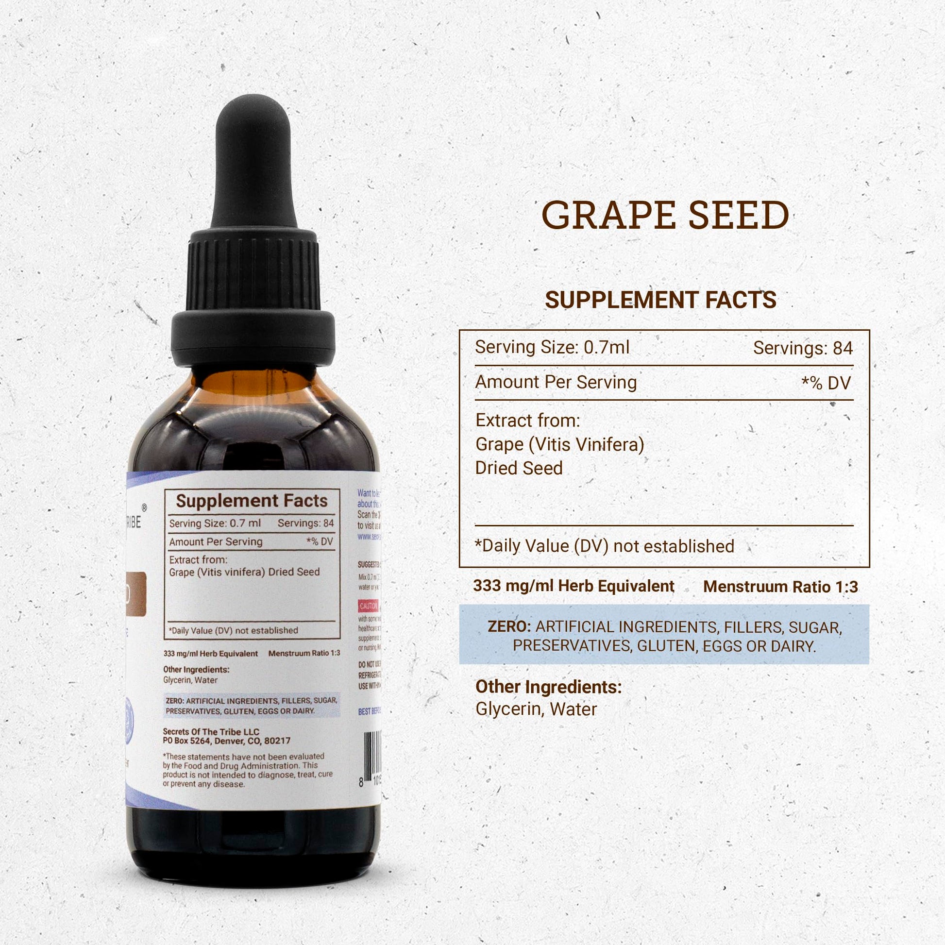 Authentic USA imported Secrets of the Tribe Grape Seed supplement