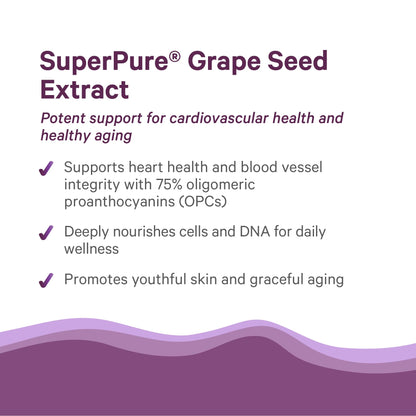 Pure Synergy organic whole fruit grape seed extract bottle