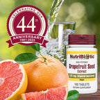USA imported NutriBiotic GSE premium grade immune protection tablets packaging.