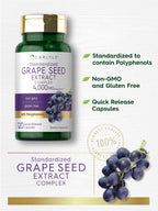 Carlyle Grape Seed Extract standardized complex bottle side view
