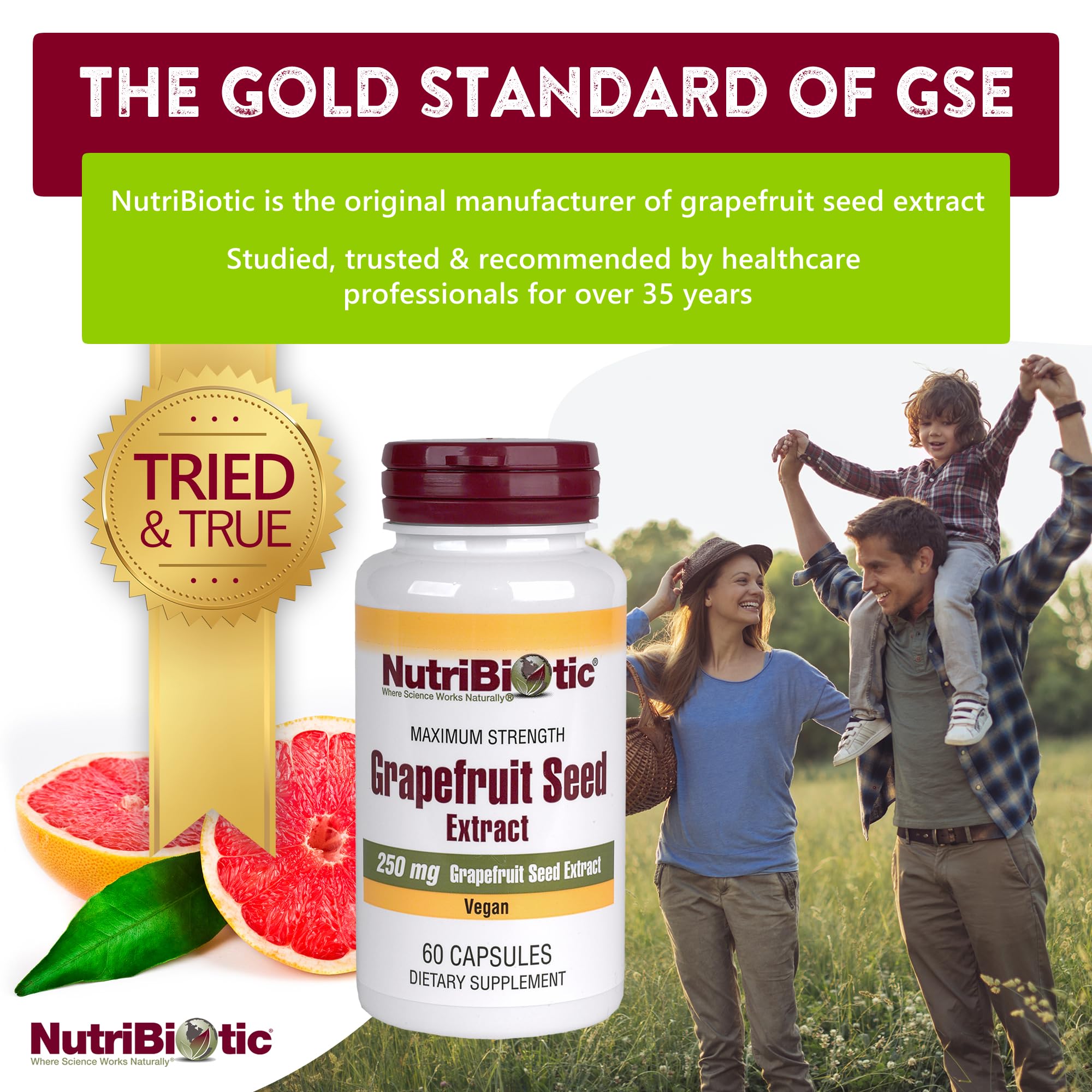 NutriBiotic Grapefruit Seed Extract supplement facts label