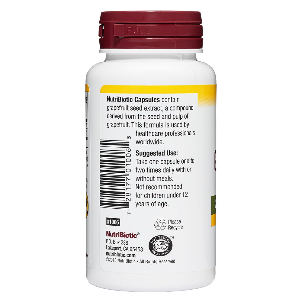NutriBiotic 250mg Grapefruit Seed Extract dietary supplement branding